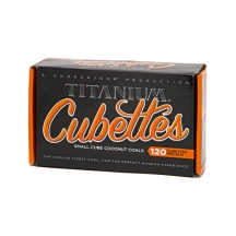 Titanium Cubettes Natural Coconut Hookah Coals (120 PCS)