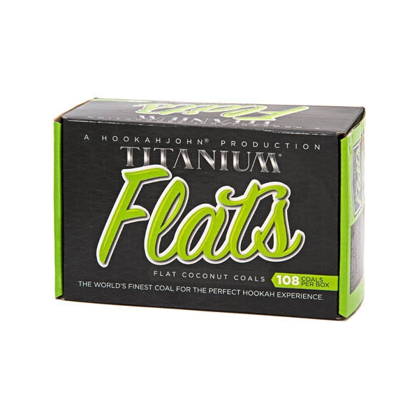Titanium Flats Natural Coconut Hookah Coals (108 PCS)