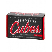 Titanium Cubes Natural Coconut Hookah Coals (72 PCS)